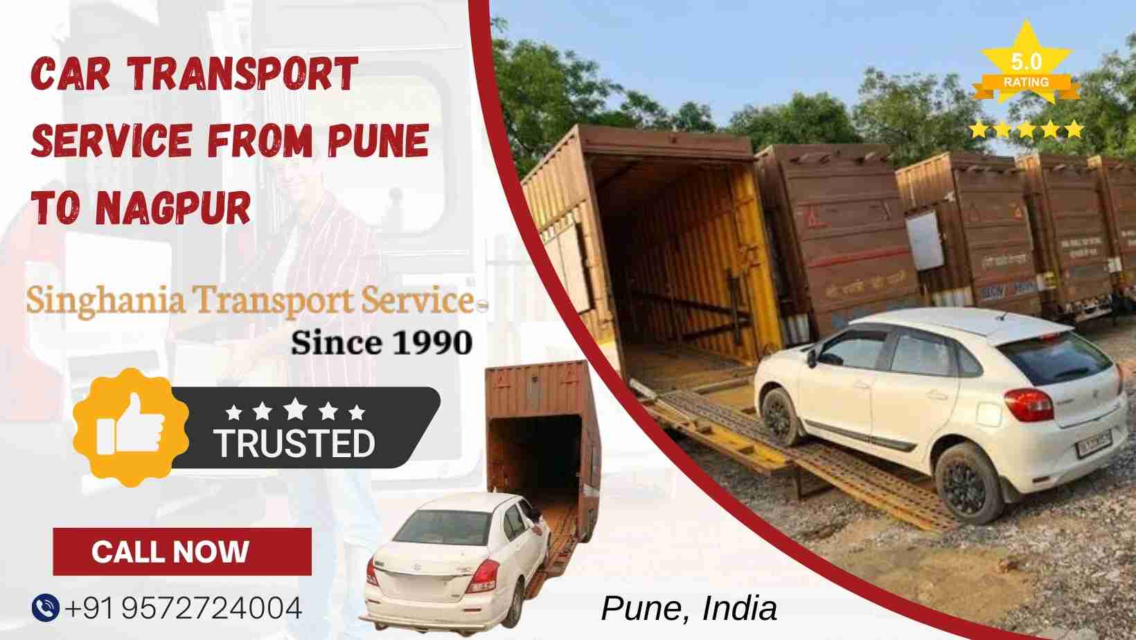 Car transport service from Pune to Nagpur