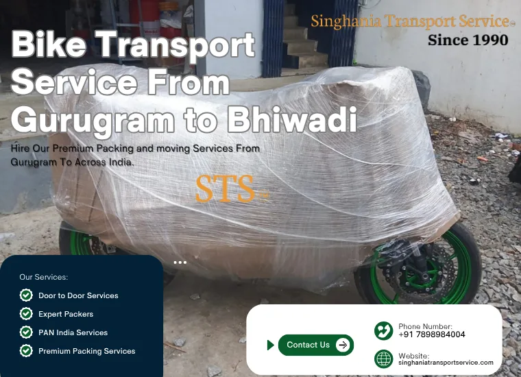singhania bike transport service from gurugram to bhiwadi