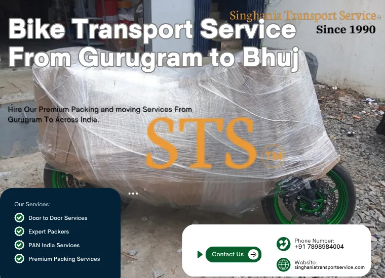 singhania bike transport service from gurugram to bhuj