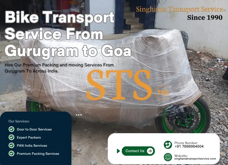singhania bike transport service from gurugram to goa