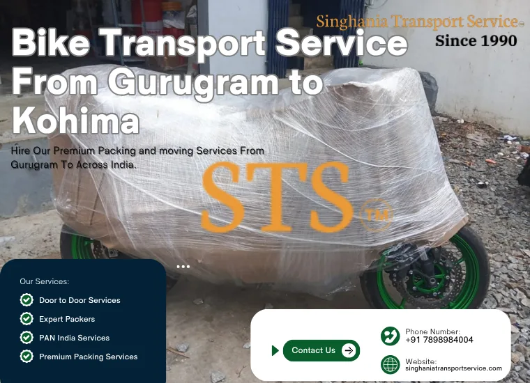 singhania bike transport service from gurugram to kohima