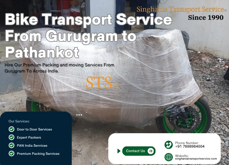 singhania bike transport service from gurugram to pathankot