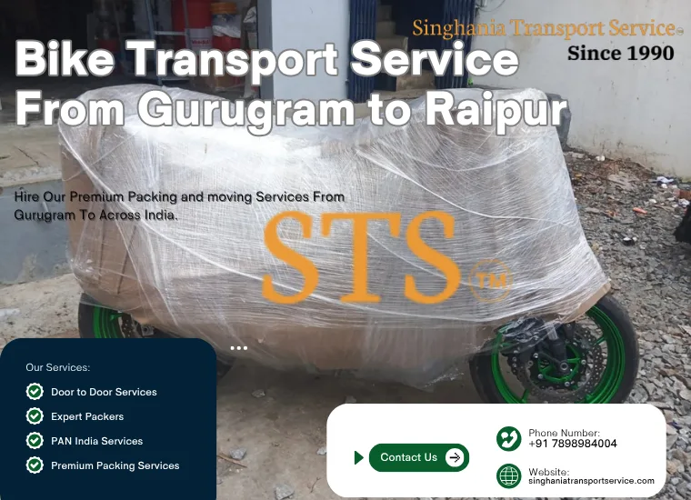 singhania bike transport service from gurugram to raipur