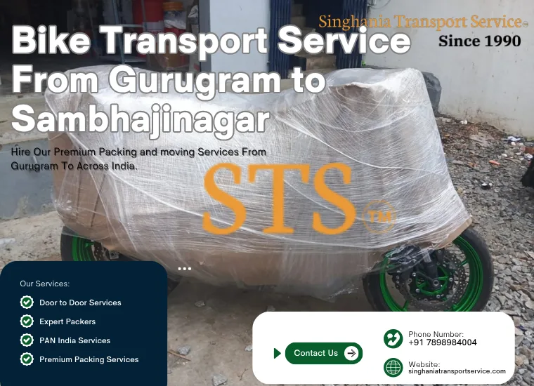 singhania bike transport service from gurugram to sambhajinagar