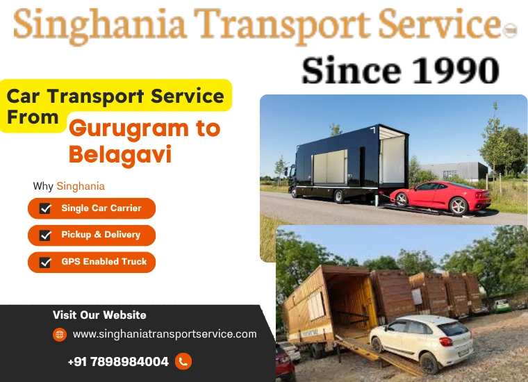 singhania car transport service from gurugram to belagavi