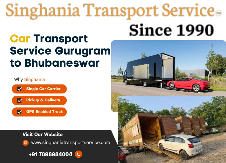 singhania car transport service from gurugram to bhubaneswar