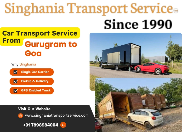 singhania car transport service from gurugram to goa