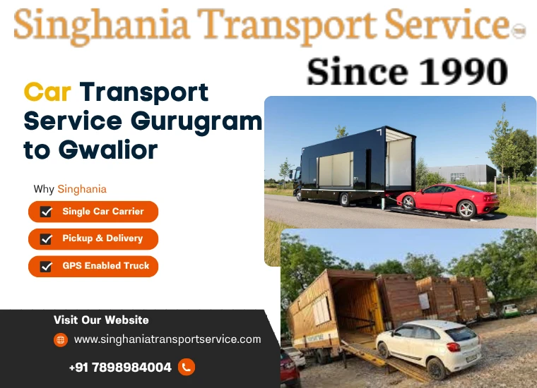 singhania car transport service from gurugram to gwalior