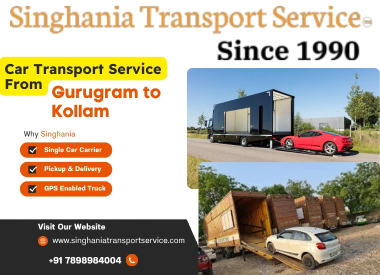 singhania car transport service from gurugram to kollam