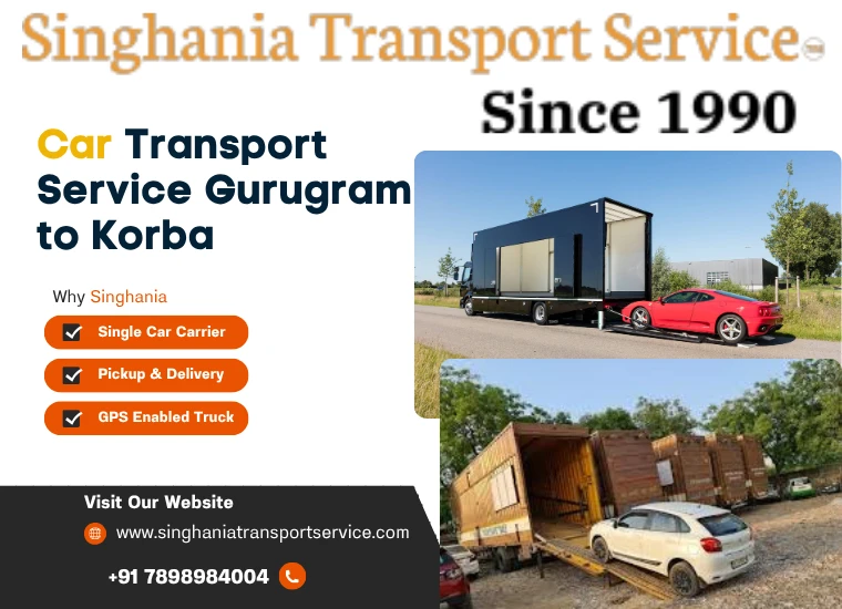 singhania car transport service from gurugram to korba