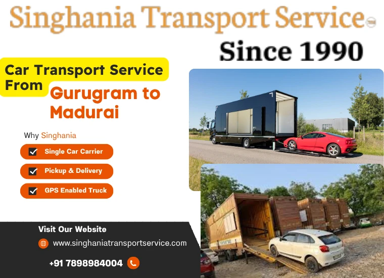 singhania car transport service from gurugram to madurai