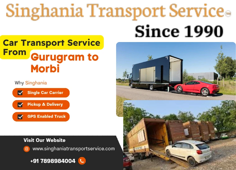 singhania car transport service from gurugram to morbi