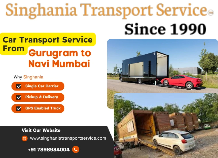 singhania car transport service from gurugram to navi mumbai