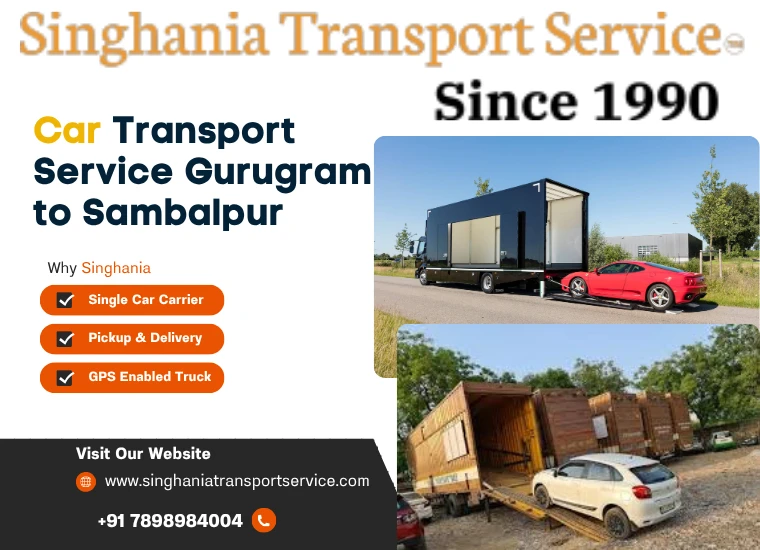 singhania car transport service from gurugram to sambalpur
