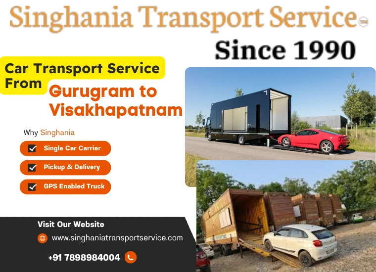 singhania car transport service from gurugram to visakhapatnam