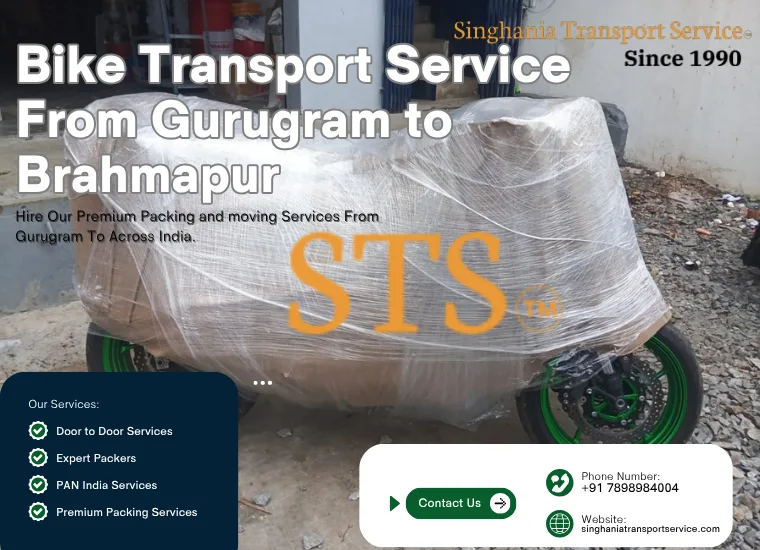 singhania bike transport service from gurgaon to brahmapur